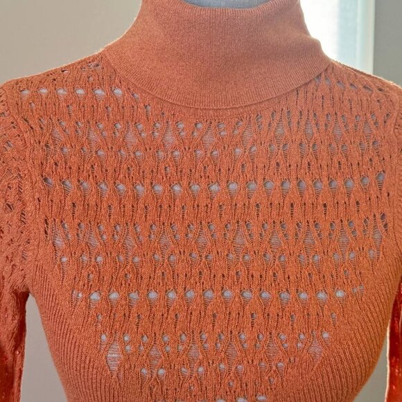 ARDEN B. Unique Stretchy Metallic Turtleneck  - Size Small - Picture 4 of 12
